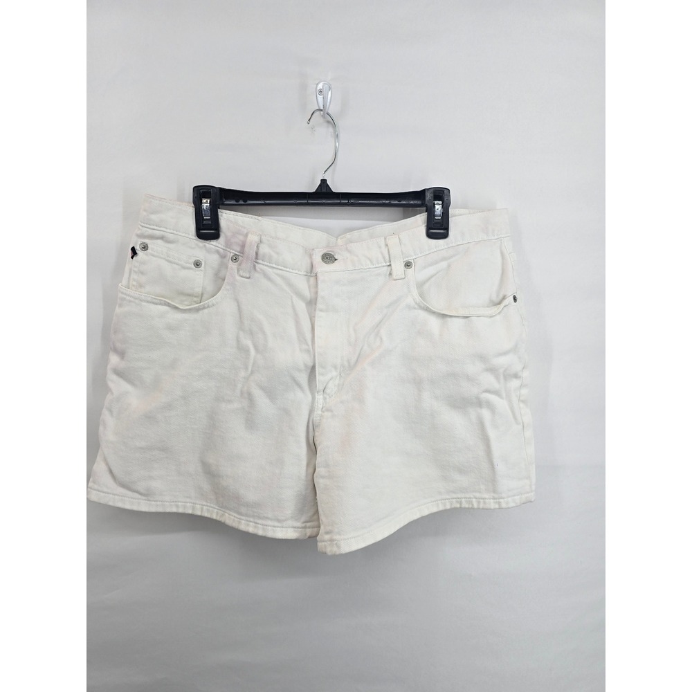 Polo Jeans Co Ralph Lauren White Denim Saturday Shorts Womens 14 Vintage RL